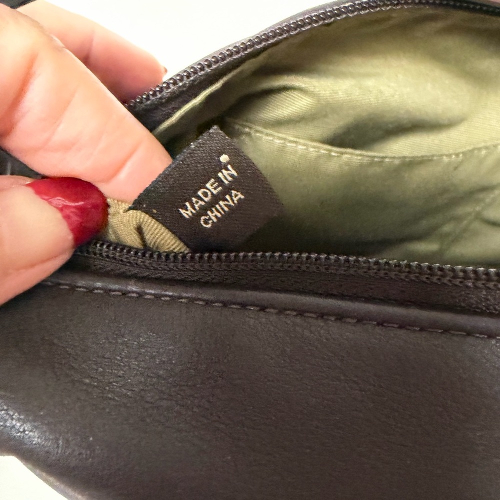 Coach Mini Leather Pouchet Bag Brown Y2K - Picture 7 of 12